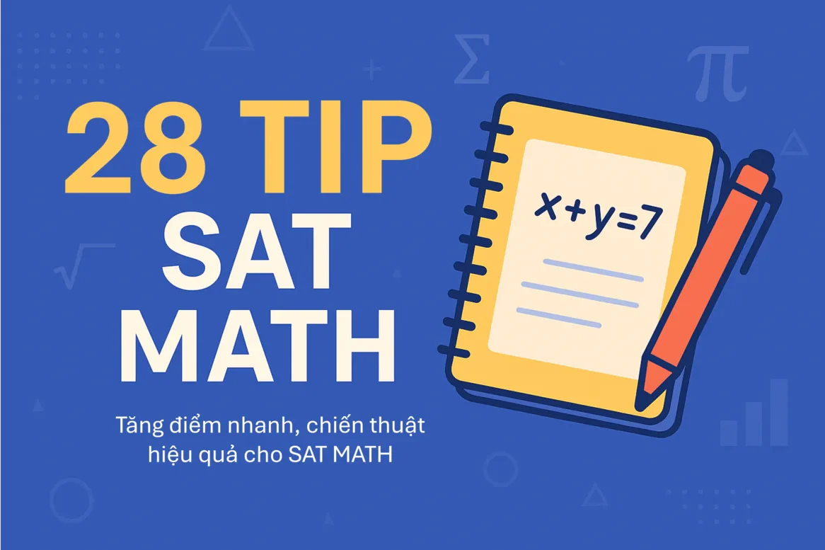28 Tip SAT MATH Chiến thuật tăng điểm nhanh